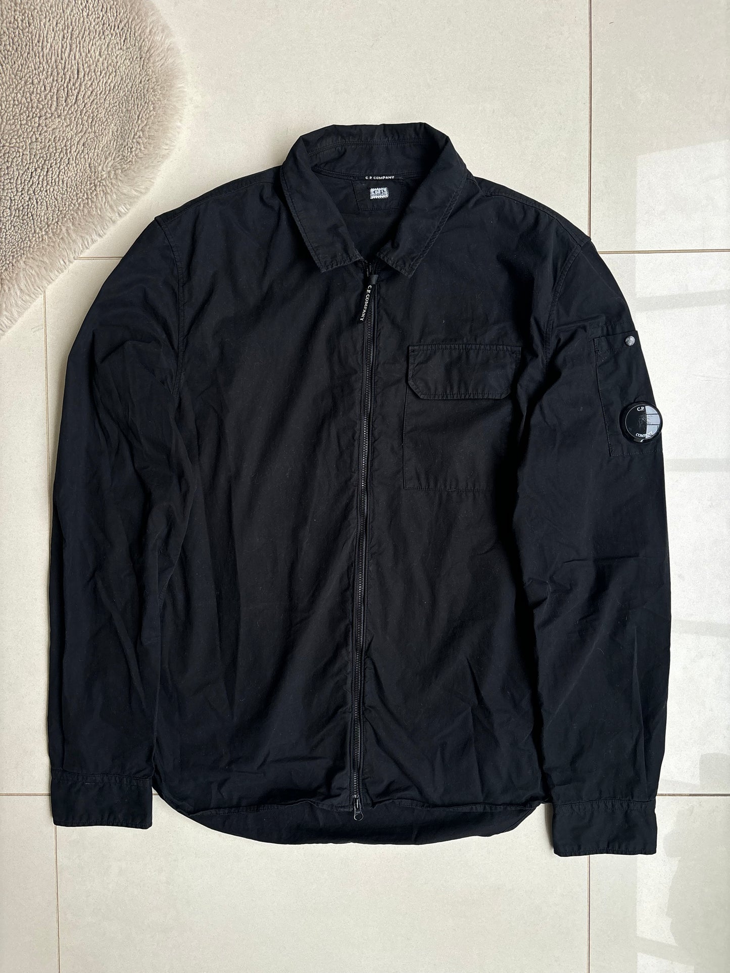 C.P Company Black Overshirt SS23 L