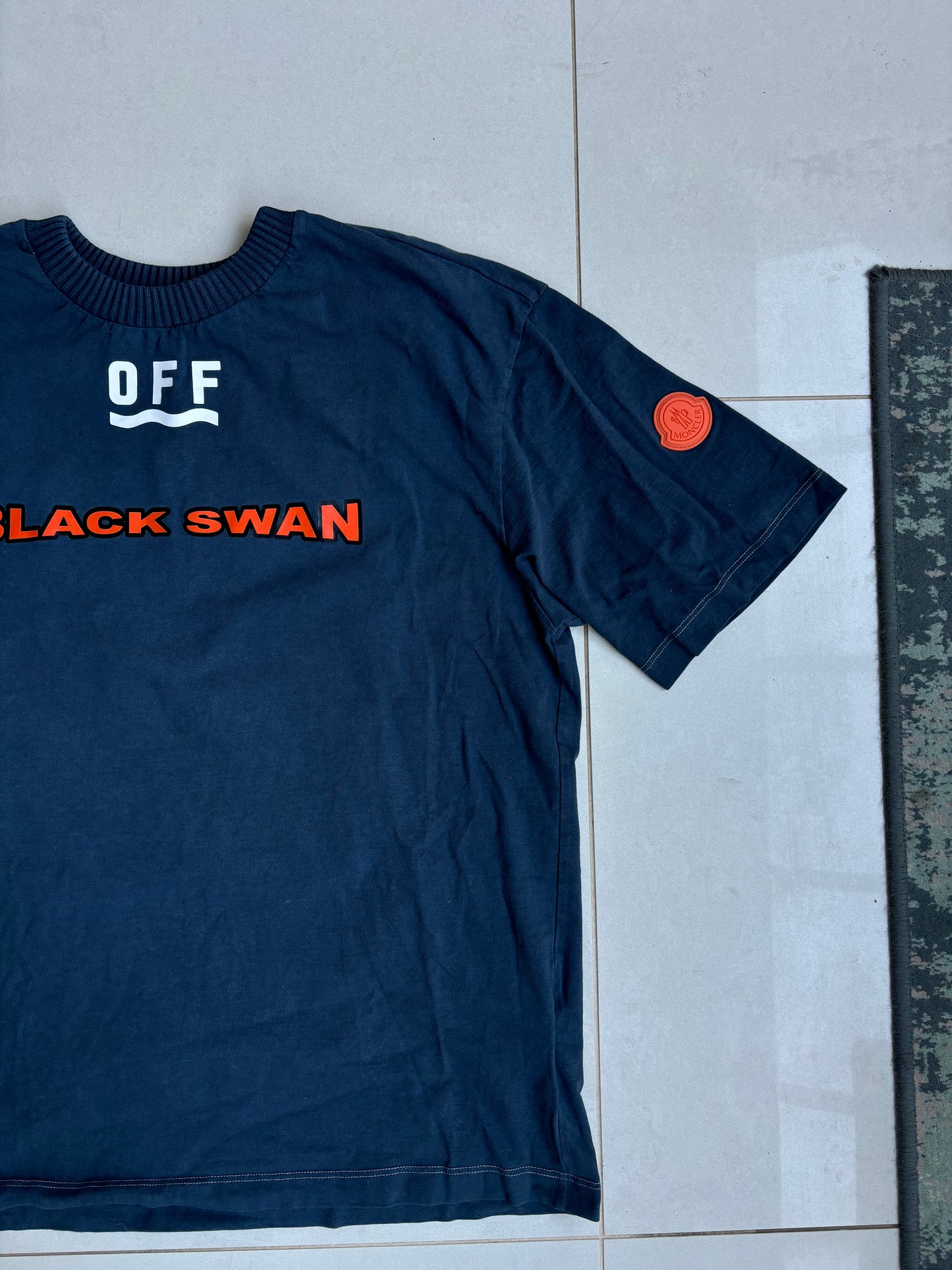 Off White x Moncler “Black Swan” Oversized T shirt M (RE-DYED)