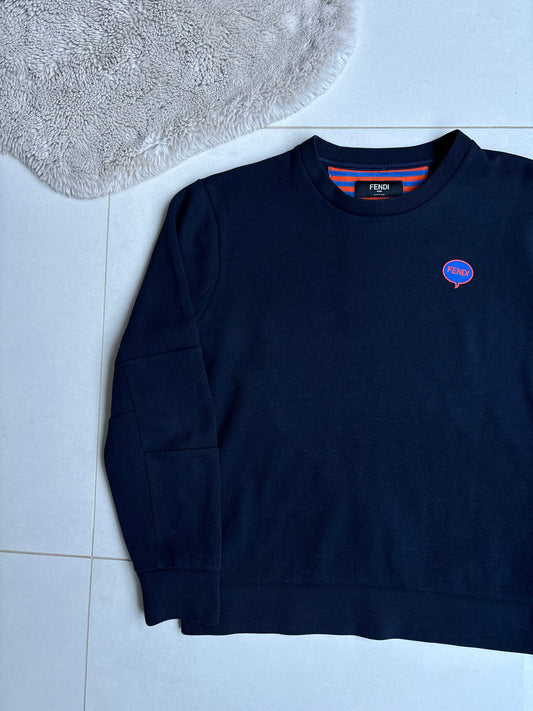 Fendi Roma Speech Bubble Sweatshirt Navy 50