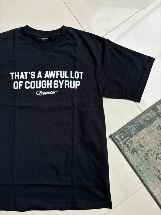 Trapstar x Awful Lot Of Cough Syrup Hyperdrive T Shirt Black XL