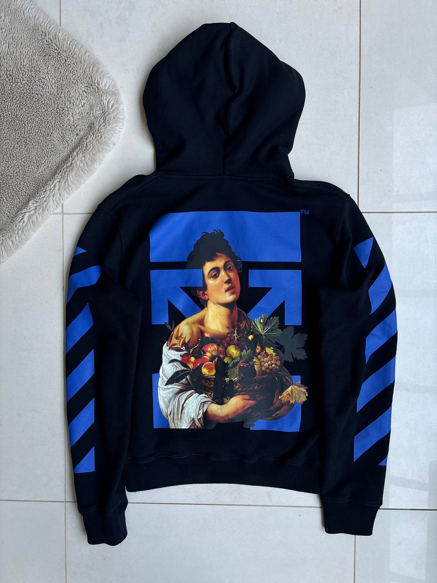 Off white Caravaggio Boy Blue Black Hoodie S