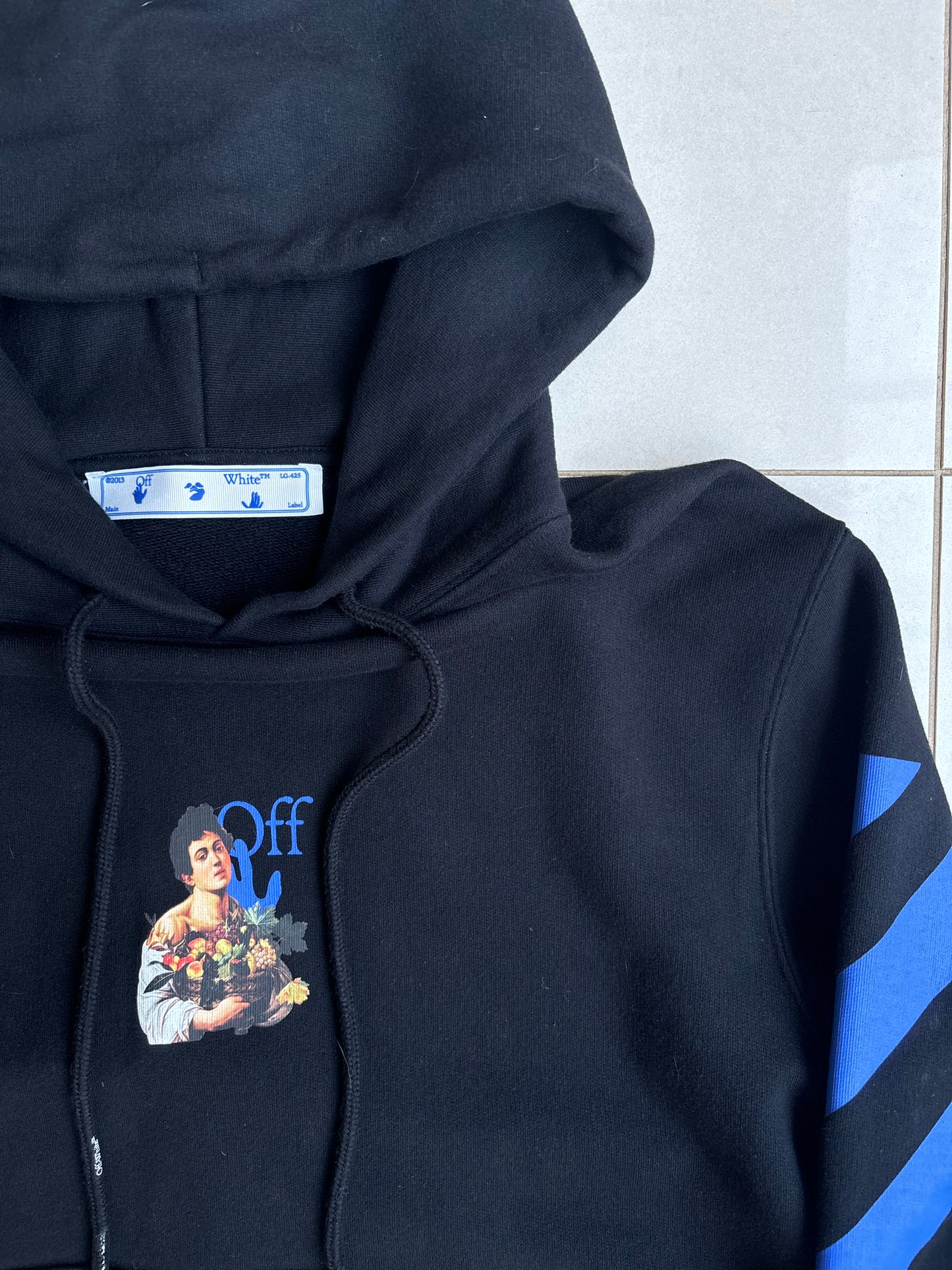 Off white Caravaggio Boy Blue Black Hoodie S