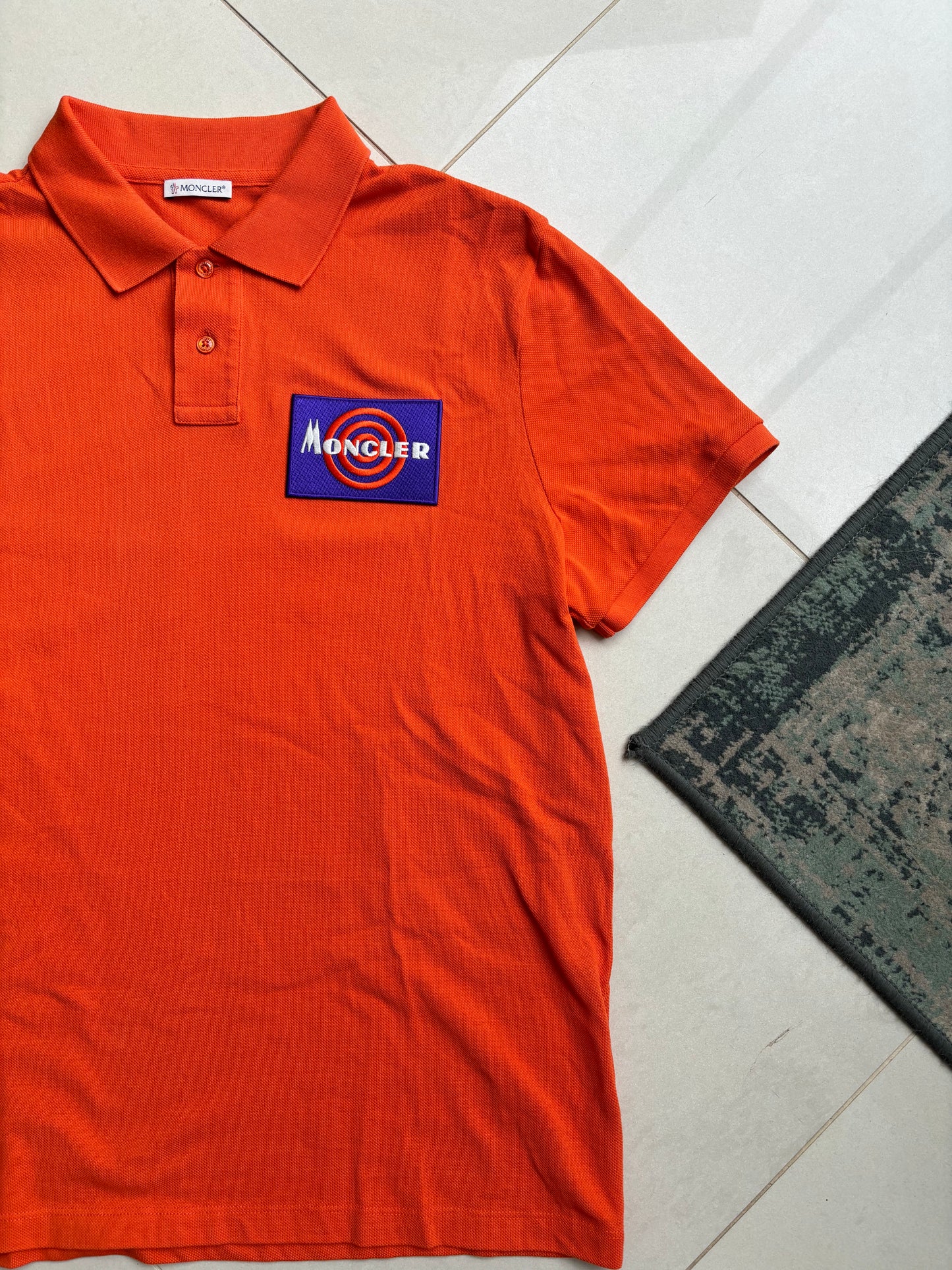 Moncler Target Box Polo Shirt Orange L