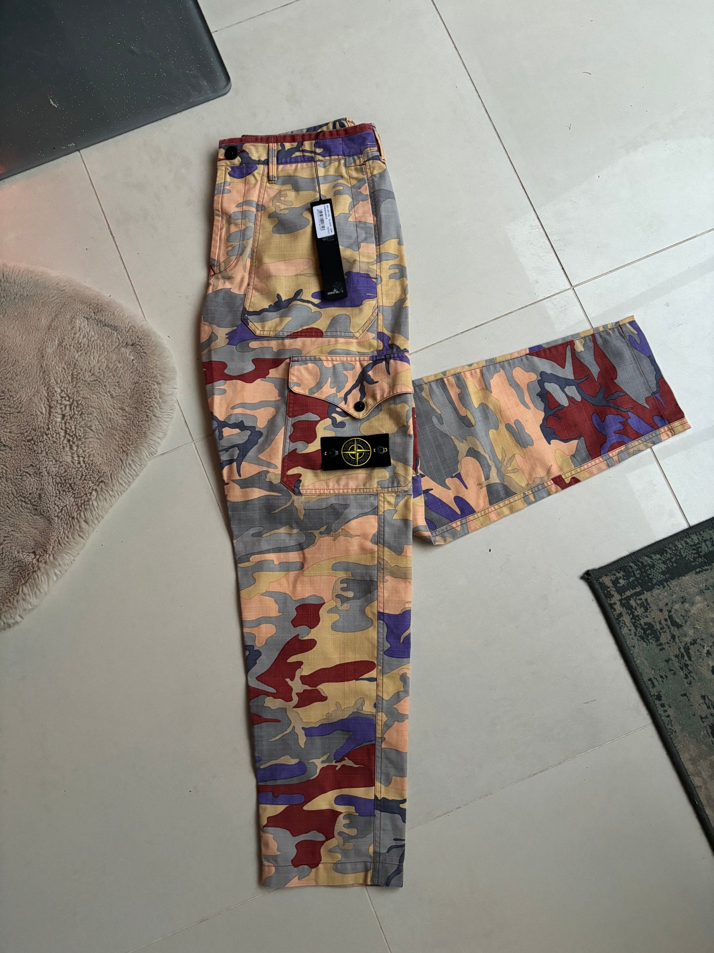 Stone Island Heritage Camo Cargo Pants 30W BNWT