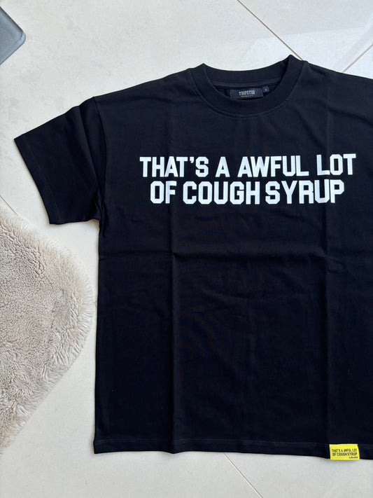 Trapstar x Awful Lot Of Cough Syrup Black Back Print T Shirt S