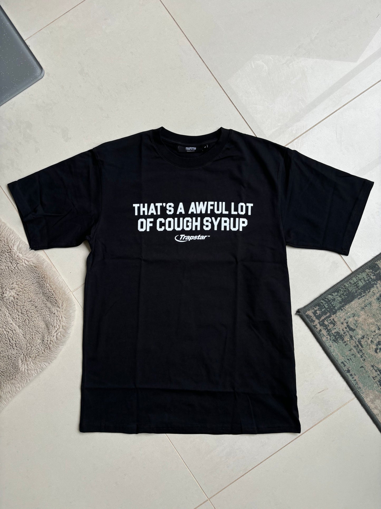 Trapstar x Awful Lot Of Cough Syrup Hyperdrive T Shirt Black XL