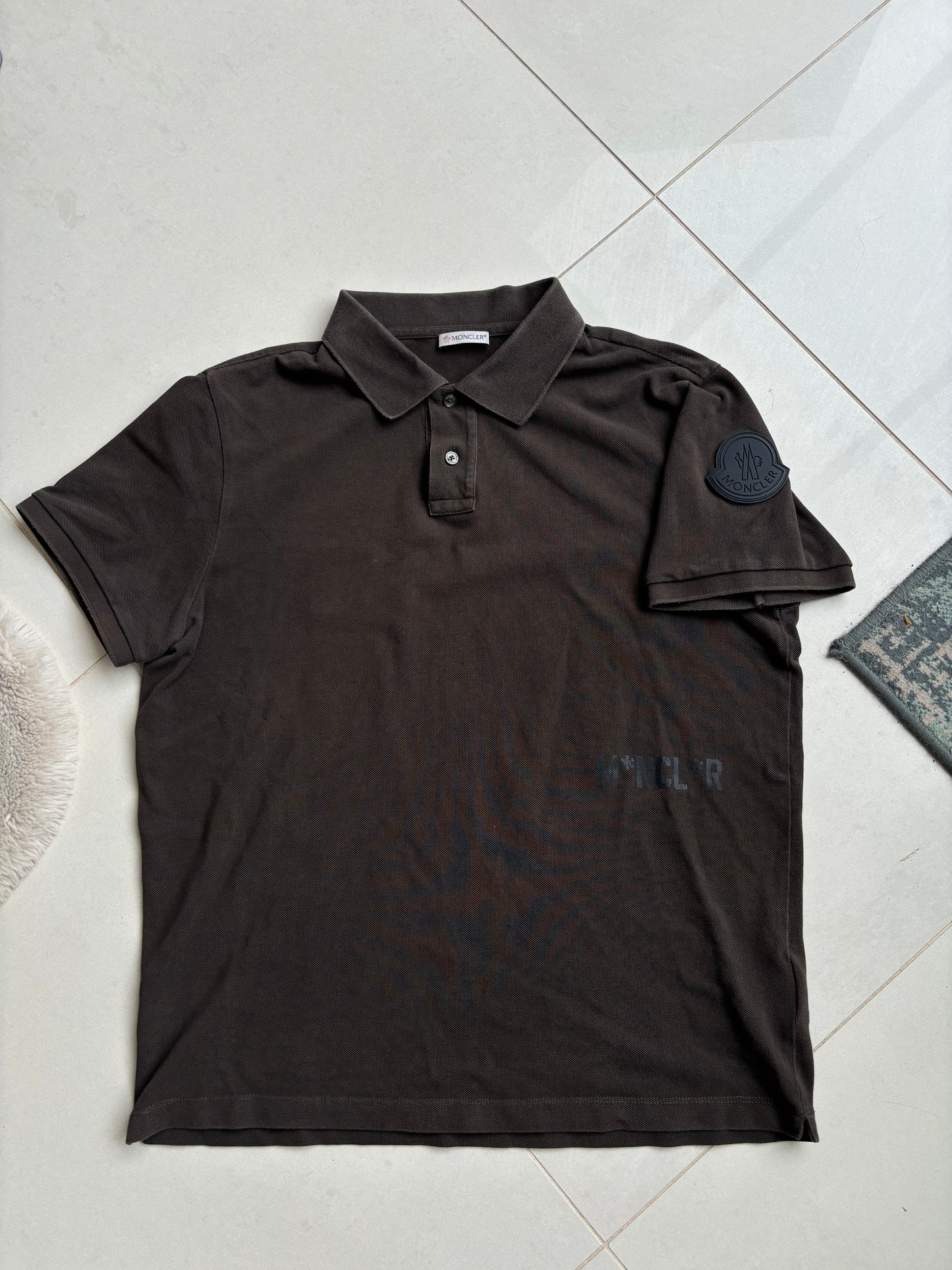 Moncler “Resistance” Brown Polo Shirt M