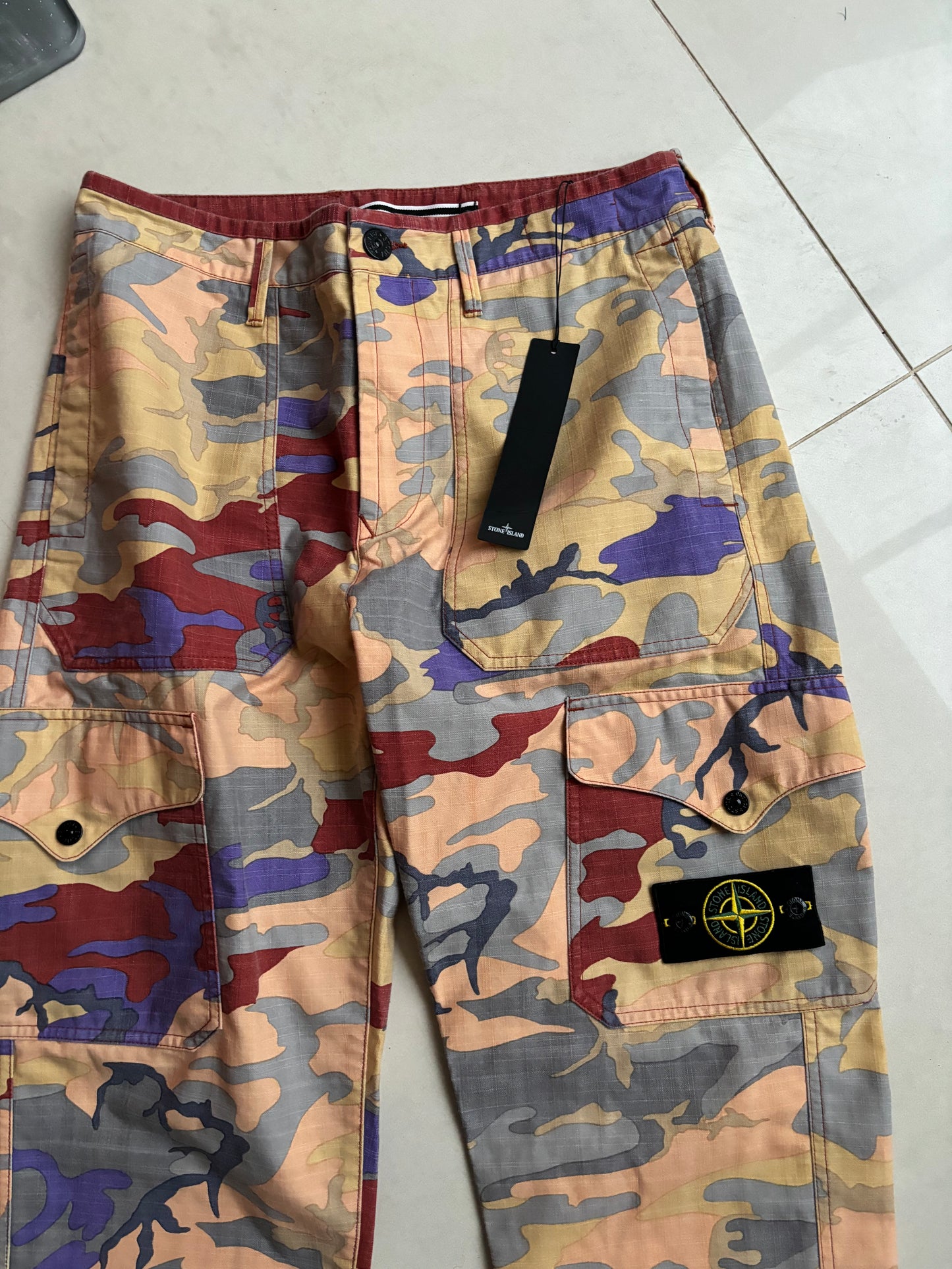 Stone Island Heritage Camo Cargo Pants 30W BNWT