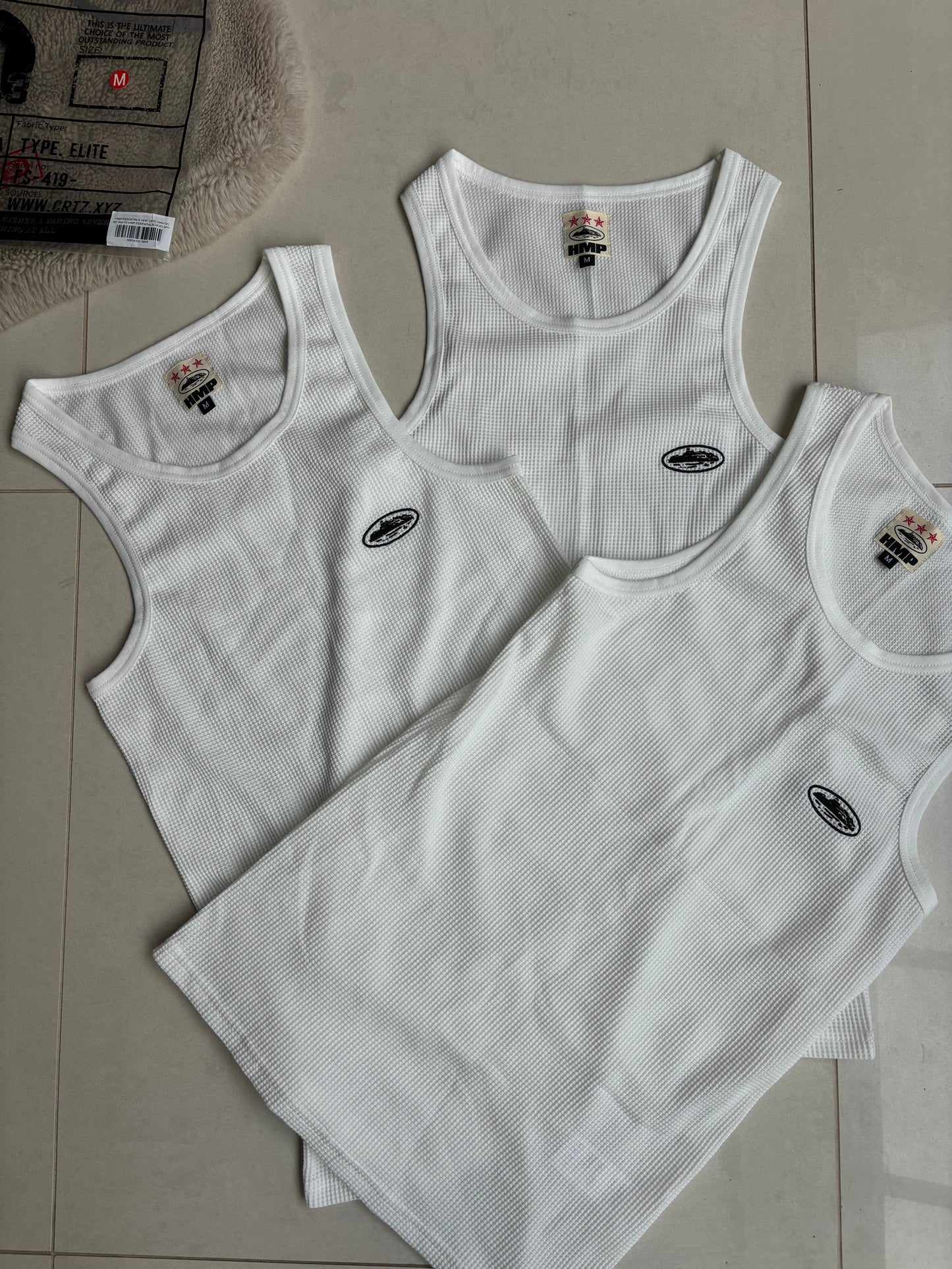 Corteiz HMP tank top vest white M