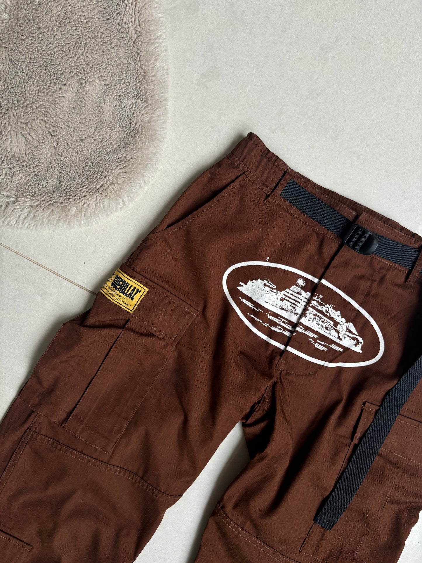 Corteiz Guerillaz Cargo Pant/Trouser Brown XS