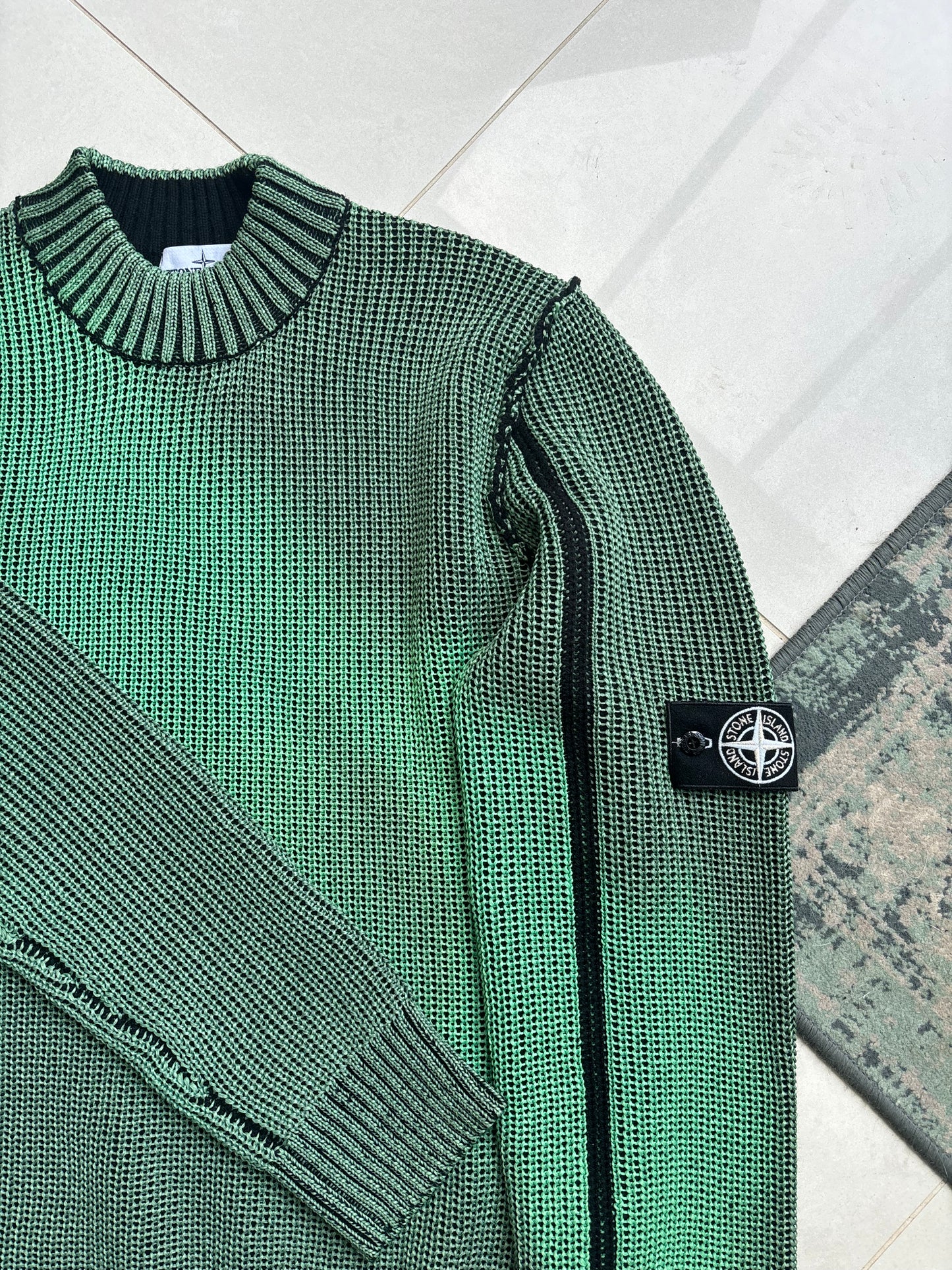 Stone Island AW17 Thermosensitive Knit Sweatshirt Green XL