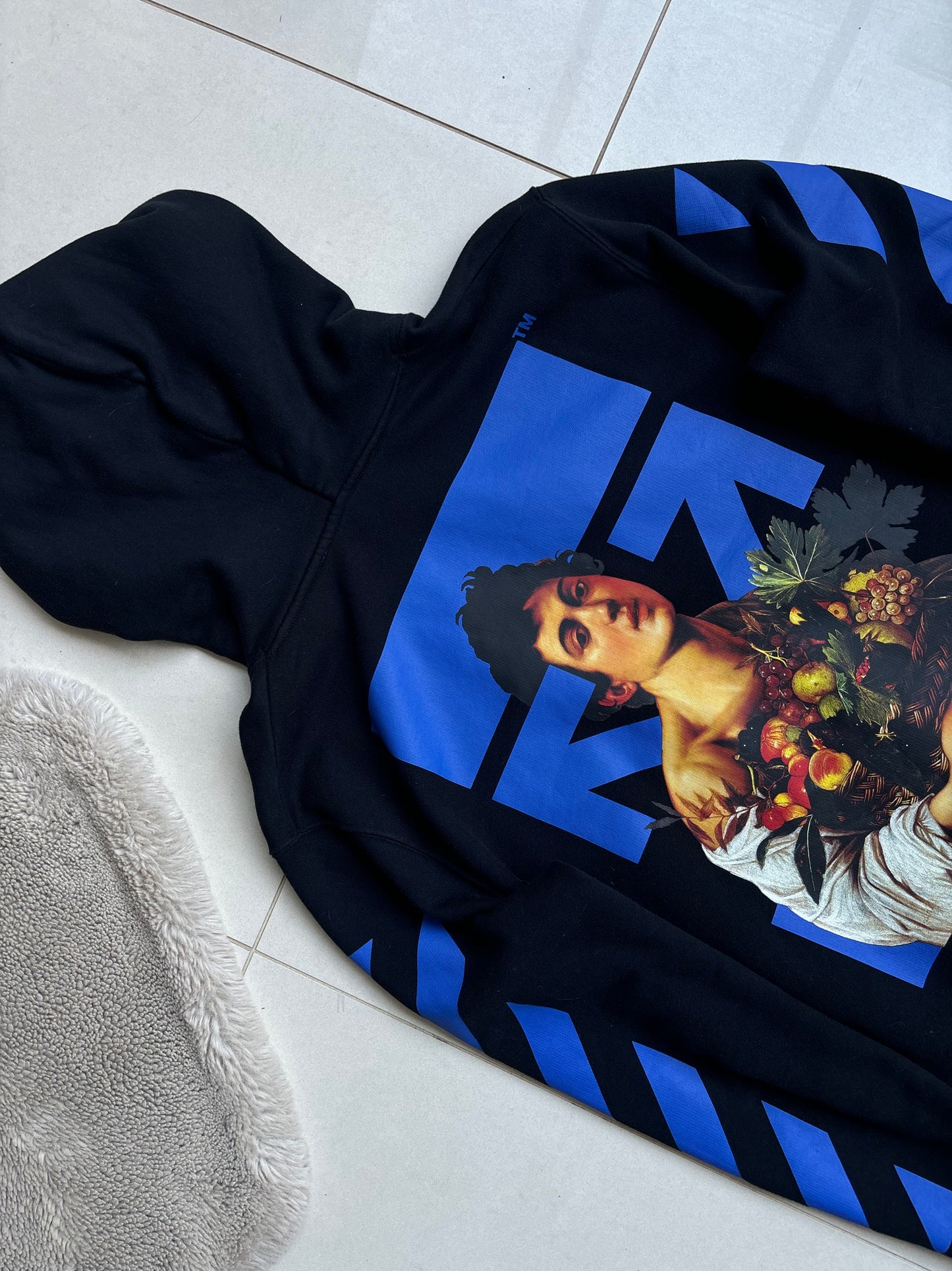 Off white Caravaggio Boy Blue Black Hoodie S