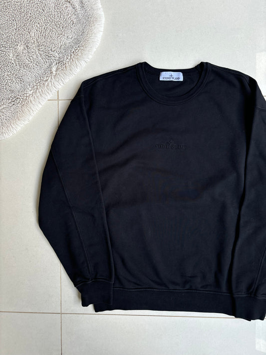 Stone Island Centre Embroidered Sweatshirt Black S