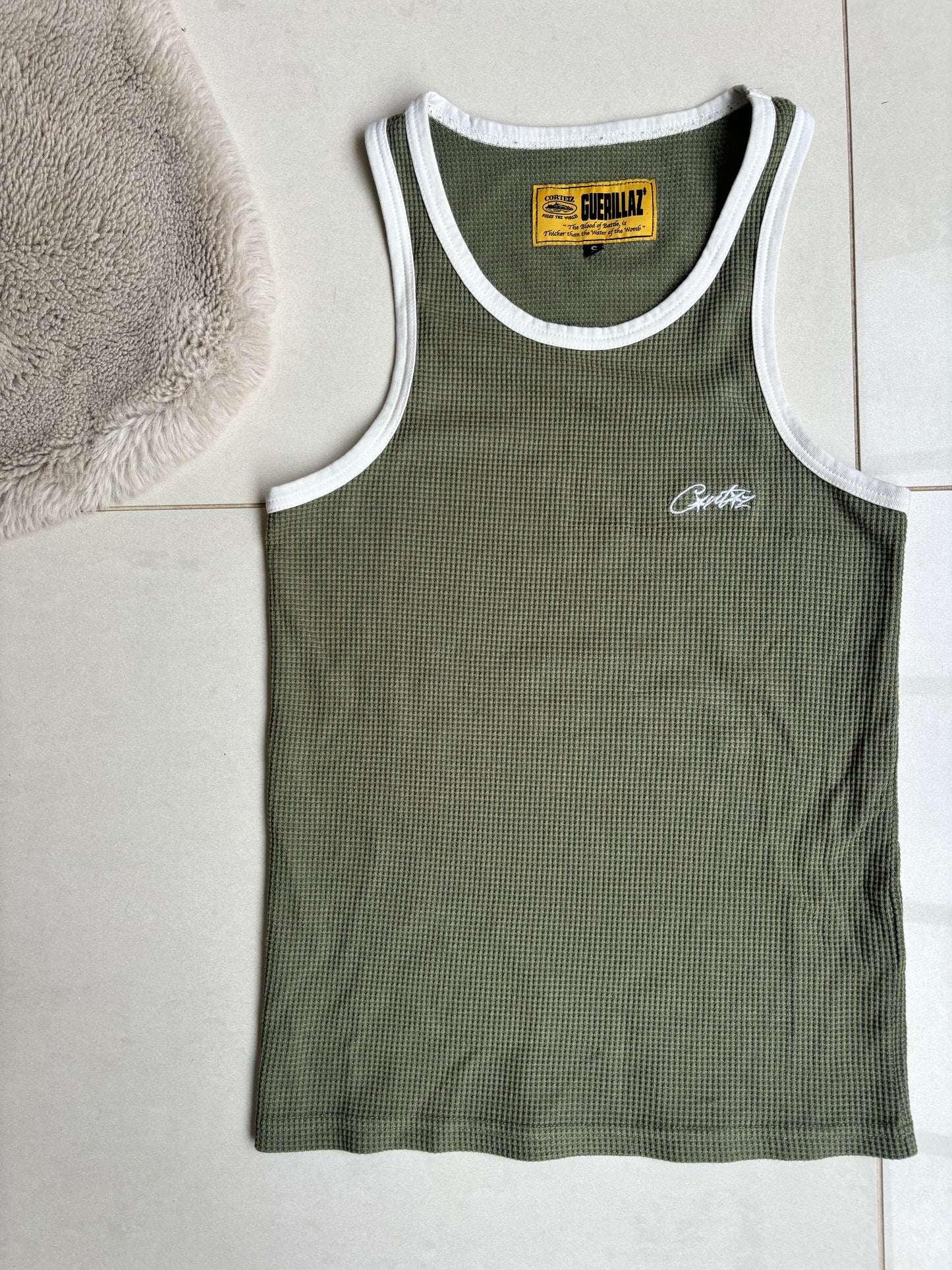 Corteiz Allstarz tank top vest Khaki S