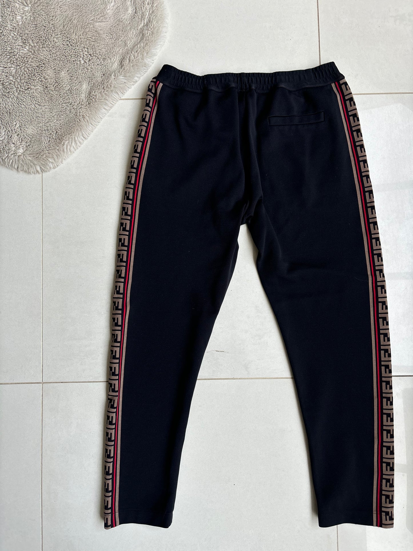 Fendi Double F Tape Logo Track Pants Black 50