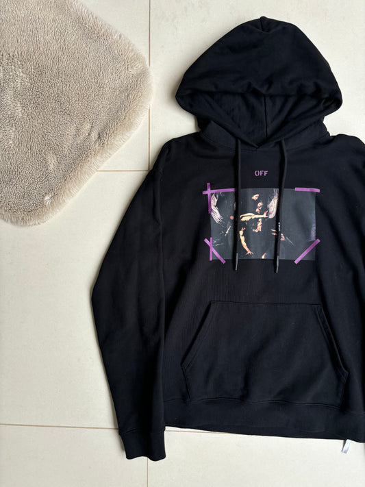 Off White Caravaggio Purple Angel Hoodie Black S