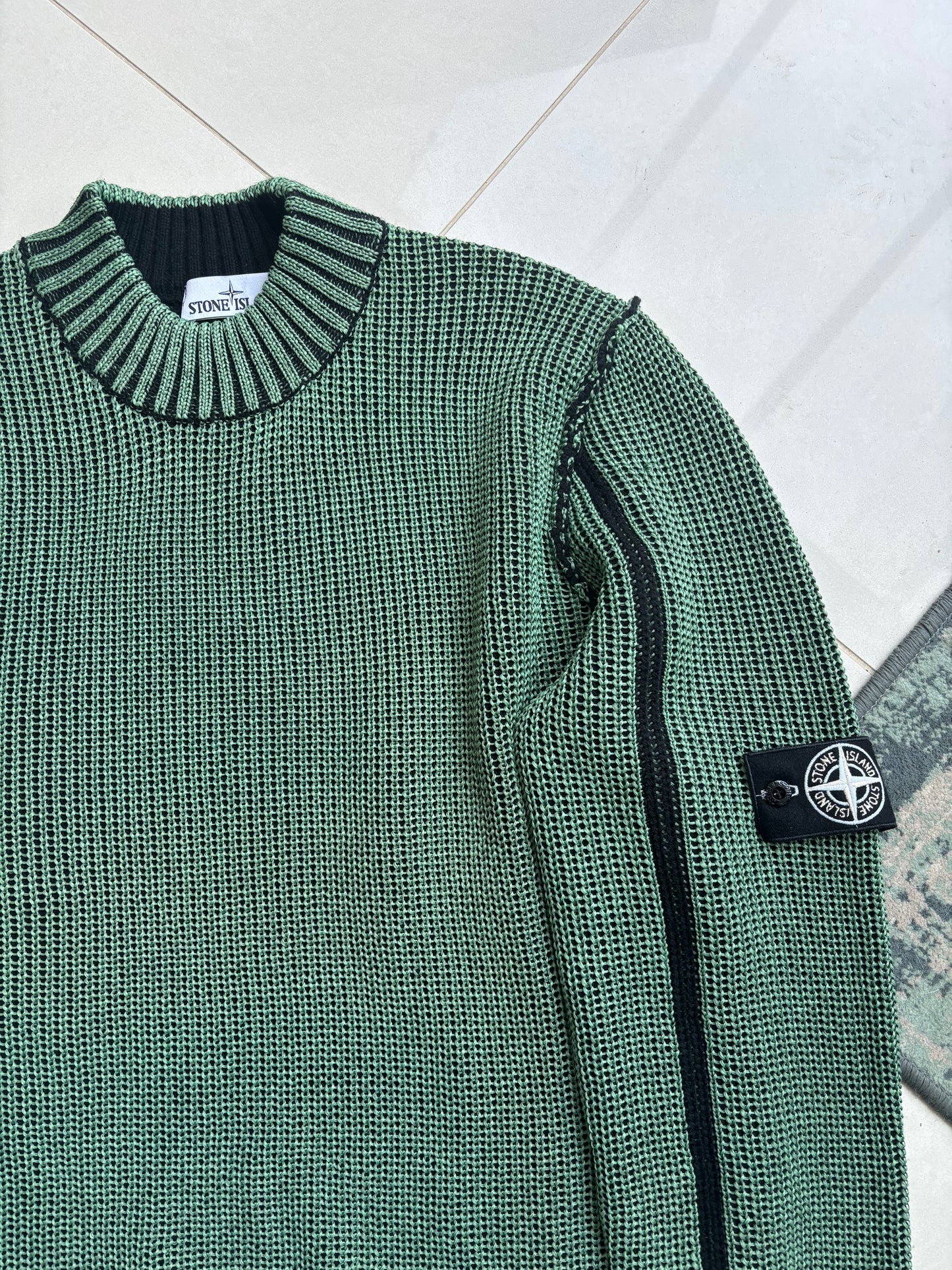 Stone Island AW17 Thermosensitive Knit Sweatshirt Green XL