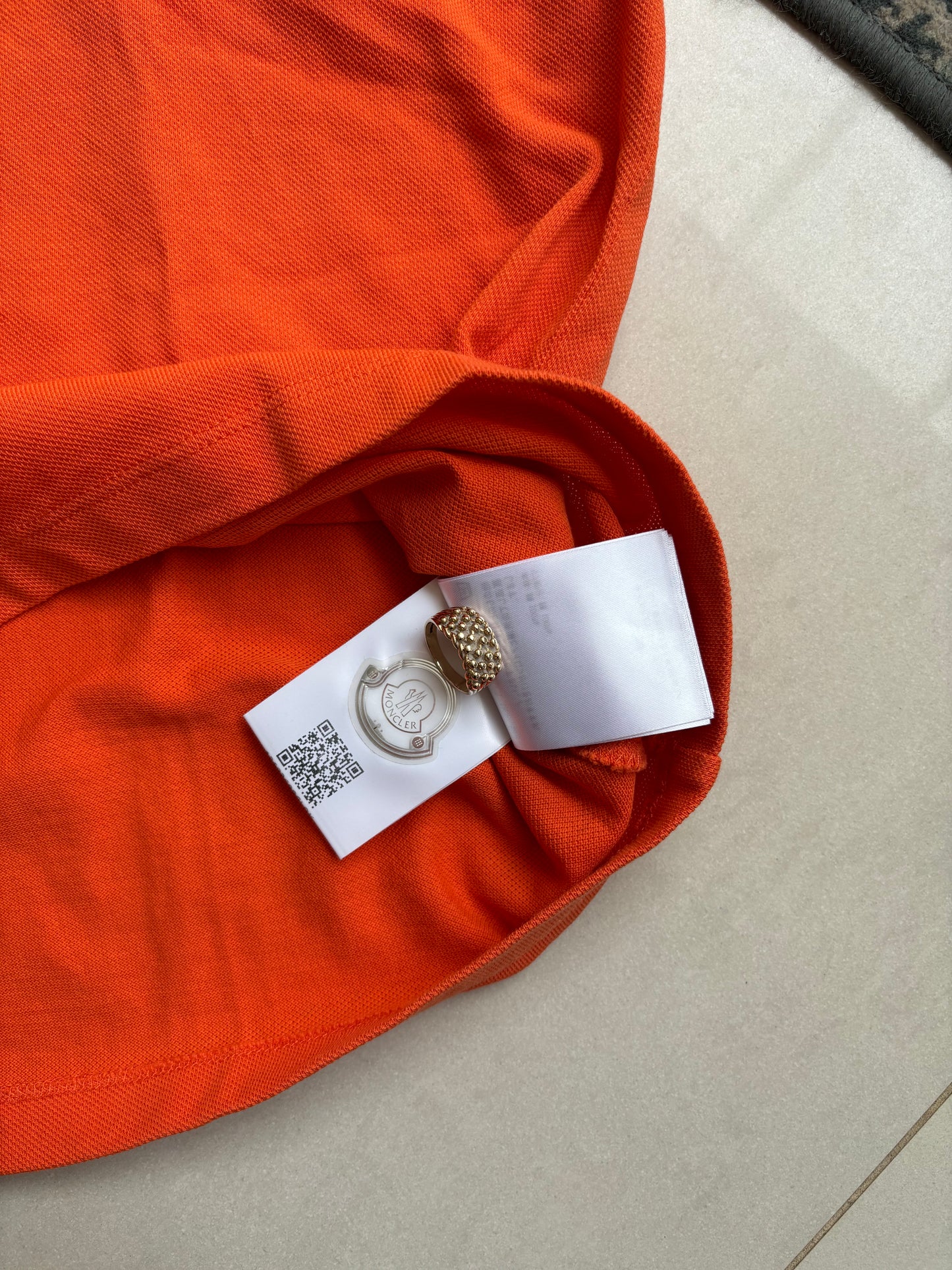 Moncler Target Box Polo Shirt Orange L