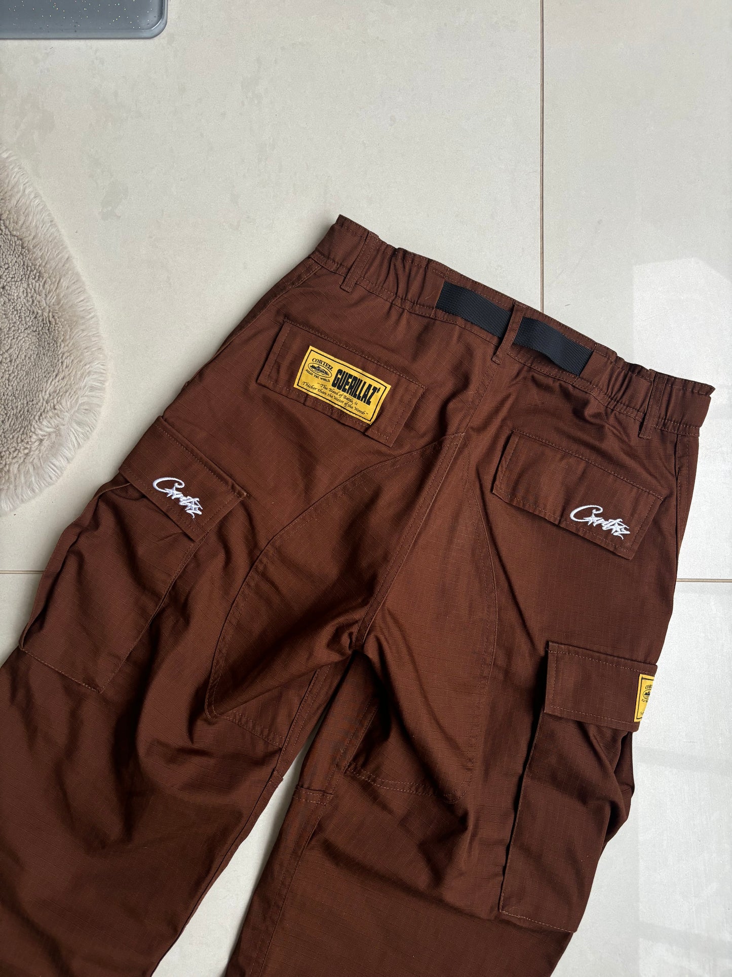 Corteiz Guerillaz Cargo Pant/Trouser Brown XS