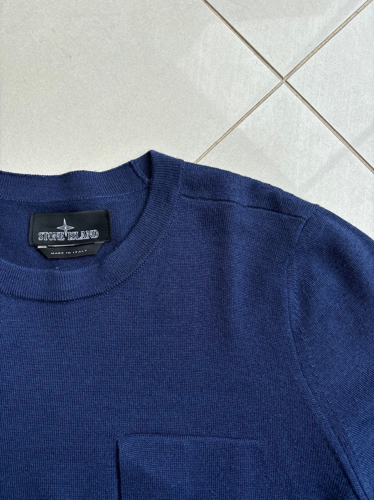 Stone Island Shadow Project Navy Pocket Knit sweatshirt Navy M