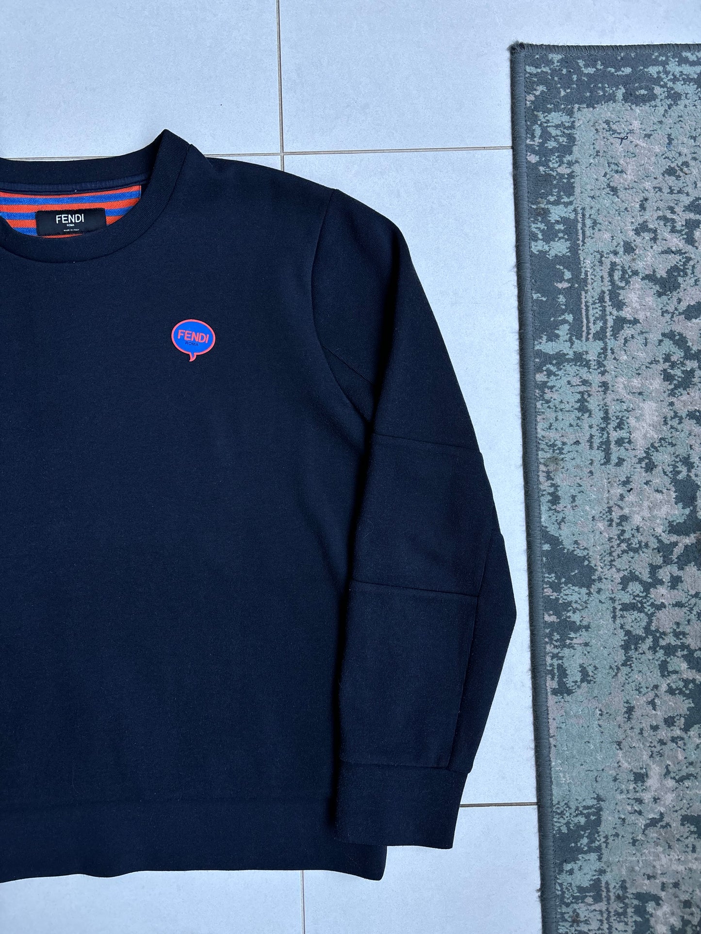 Fendi Roma Speech Bubble Sweatshirt Navy 50