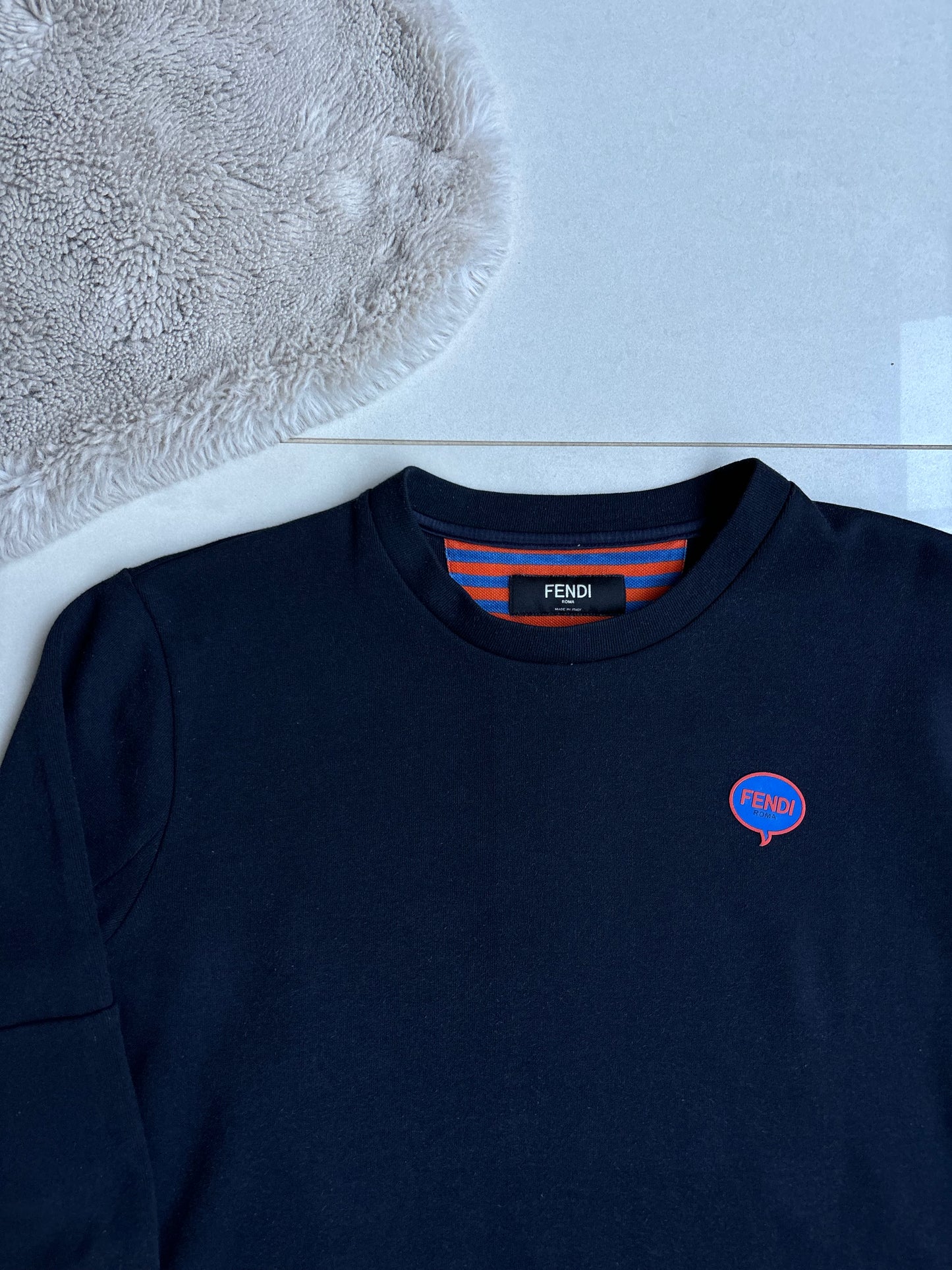 Fendi Roma Speech Bubble Sweatshirt Navy 50