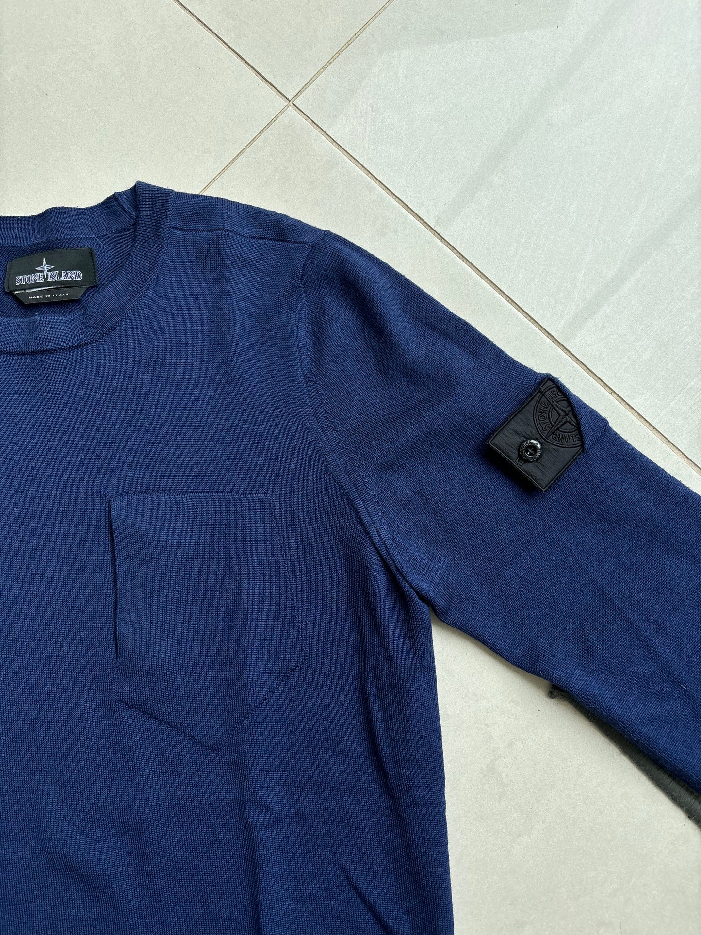 Stone Island Shadow Project Navy Pocket Knit sweatshirt Navy M