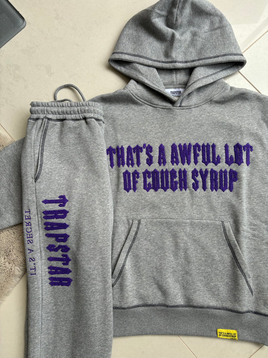 Trapstar x Awful Lot Of Cough Syrup Grey Tracksuit Set S