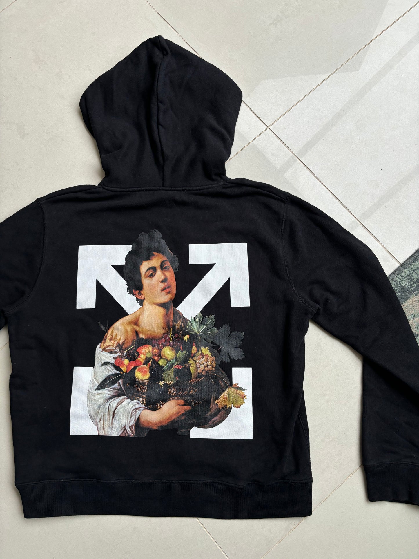 Off-White Caravaggio Boy Hoodie Black/white L