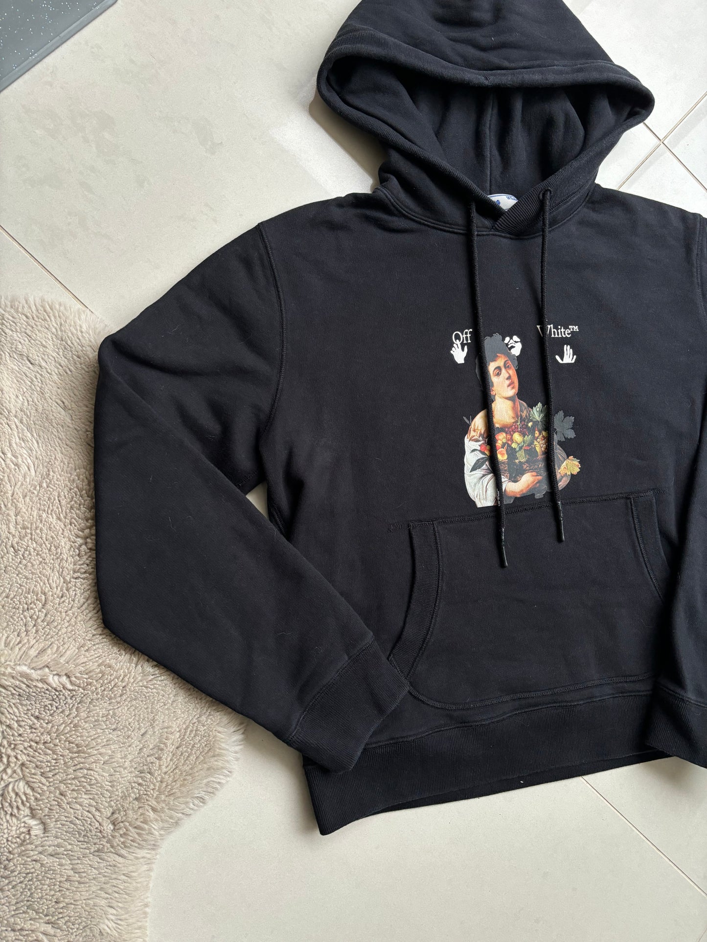 Off-White Caravaggio Boy Hoodie Black/white L