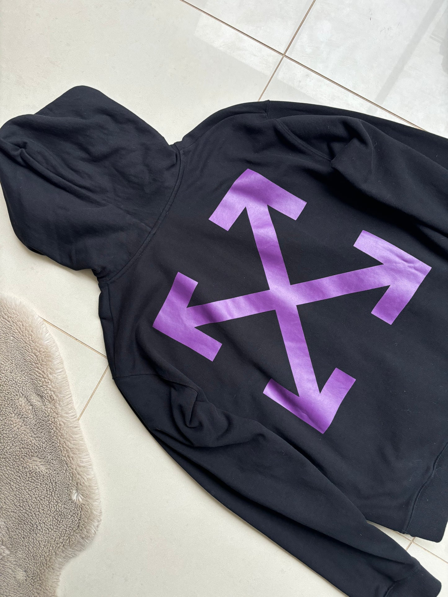 Off White Caravaggio Purple Angel Hoodie Black S