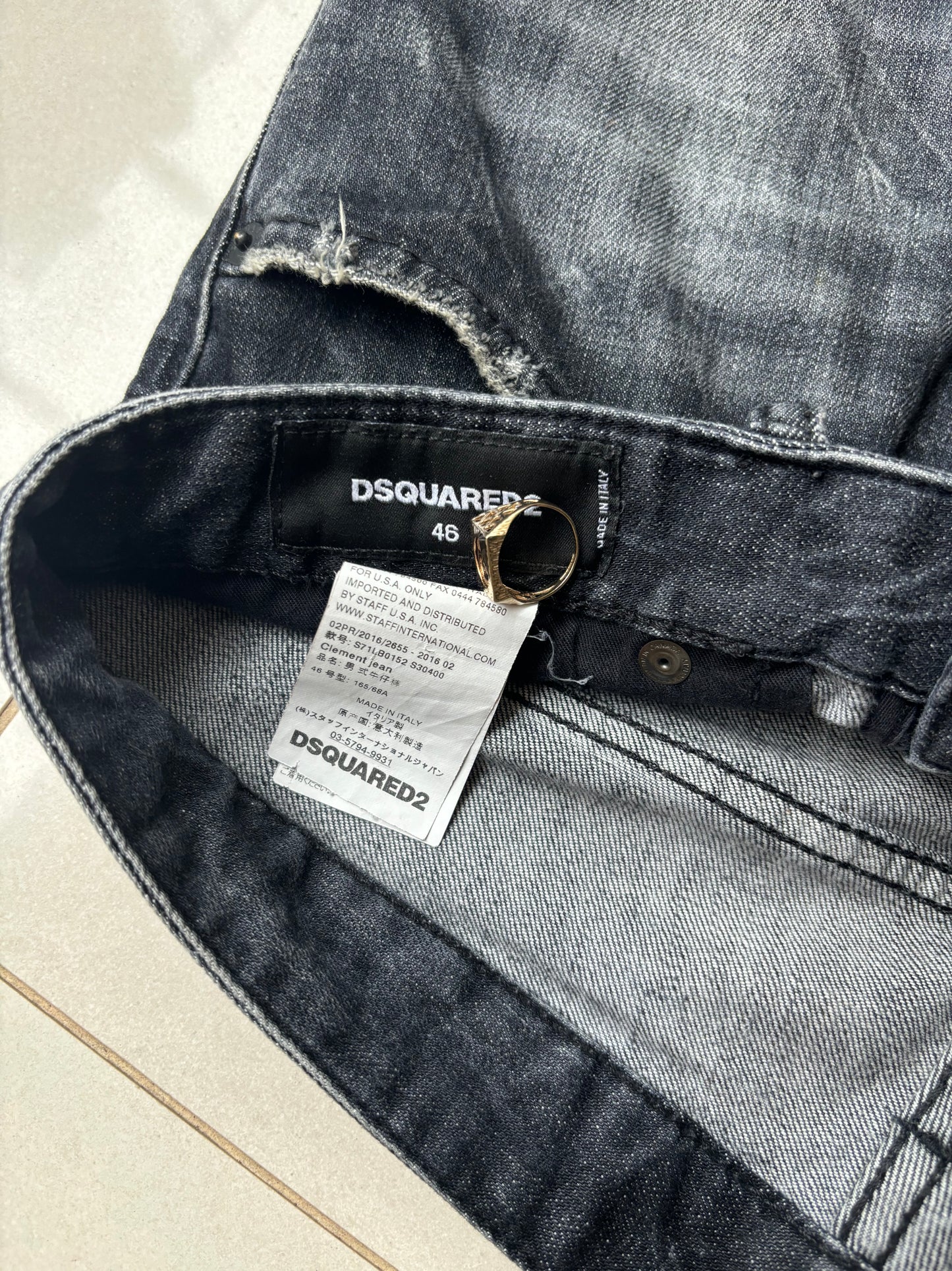 Dsquared2 Distressed Black Edition Jeans IT46